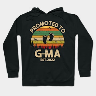 Promoted To G-ma Est 2022 Pregnancy Announcement Vintage Hoodie